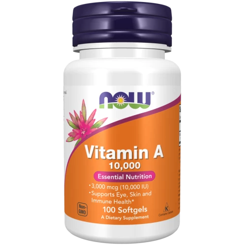 NOW - Vitamin A 10,000 IU - 100 kapsułek